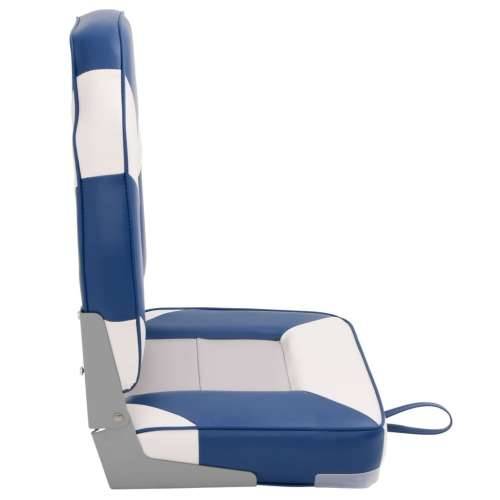 Sjedalo za brod s visokim naslonom sklopivo 39 x 43 x 58 cm - Bijela i plava 1 Osnovni Cijena