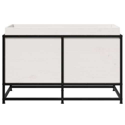 Vrtna sadilica bijela 80x40x50 cm od masivne borovine - Bijela boja bora 80 x 40 x 50 cm 1 Cijena