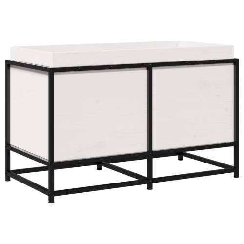 Vrtna sadilica bijela 80x40x50 cm od masivne borovine - Bijela boja bora 80 x 40 x 50 cm 1 Cijena