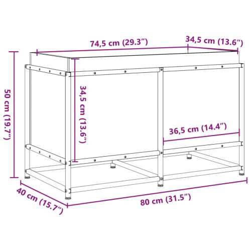Vrtna sadilica bijela 80x40x50 cm od masivne borovine - Bijela boja bora 80 x 40 x 50 cm 1 Cijena