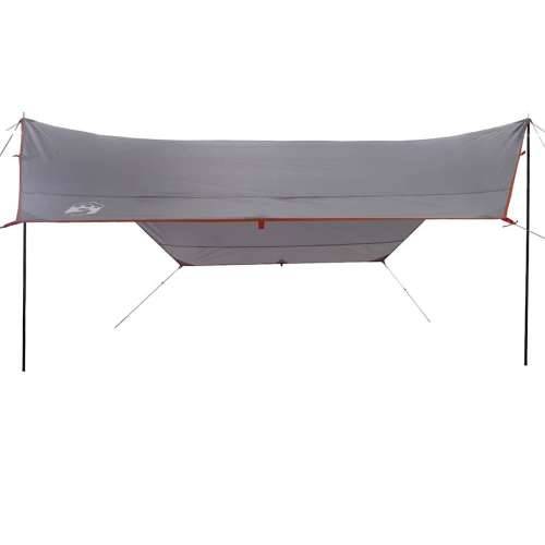 Cerada za kampiranje narančasta 430 x 380 x 210 cm vodootporna - Siva i narančasta taft 1 Cijena