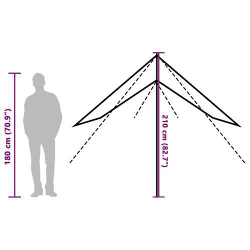 Cerada za kampiranje narančasta 460x305x210 cm vodootporna - Siva i narančasta oxford 1 Cijena