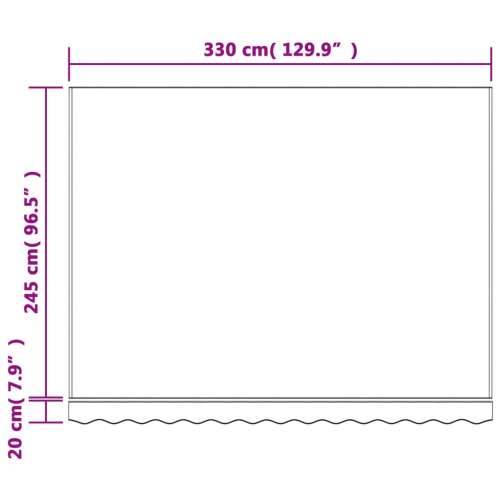 Platno za tendu - Zamjenska tkanina za tendu raznobojna prugasta 3,5x2,5 m - Narančasta i crna 350 x 250 cm 1 Cijena