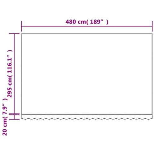Platno za tendu - Zamjenska tkanina za tendu raznobojna prugasta 5 x 3 m - Narančasta i crna 500 x 300 cm 1 Cijena