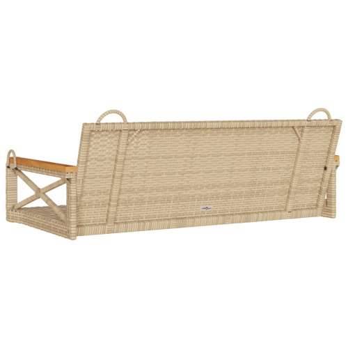 Klupa za ljuljanje bež 109 x 62 x 40 cm od poliratana - Bež 62 x 109 x 40 cm 1 Ne Cijena
