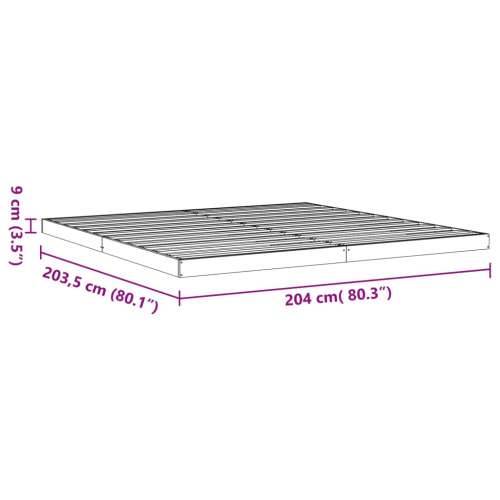 Okvir kreveta voštano smeđi 200 x 200 cm od masivne borovine - Voštano smeđa 200 x 200 cm Cijena