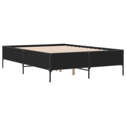 Okvir za krevet crni 160x200 cm konstruirano drvo i metal - Crna 160 x 200 cm 44 cm Cijena