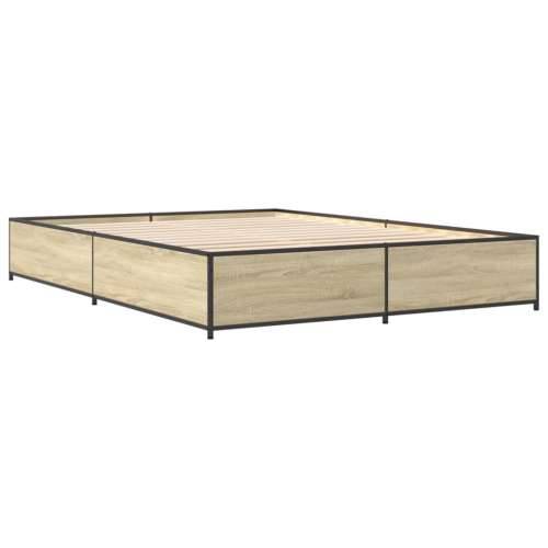 Okvir kreveta boja hrasta 120x200 cm konstruirano drvo i metal - sonoma hrast 120 x 200 cm 29 cm Cijena