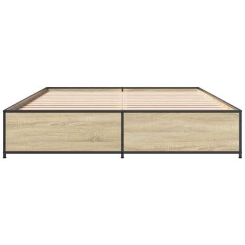 Okvir kreveta boja hrasta 120x200 cm konstruirano drvo i metal - sonoma hrast 120 x 200 cm 29 cm Cijena