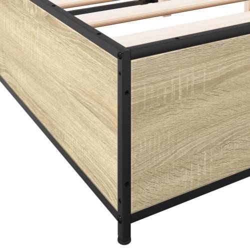 Okvir kreveta boja hrasta 120x200 cm konstruirano drvo i metal - sonoma hrast 120 x 200 cm 29 cm Cijena