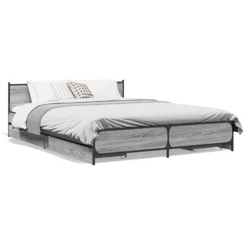 Okvir za krevet s ladicama boja sivog hrasta 135x190 cm - Sivi hrast sonoma 135 x 190 cm Cijena