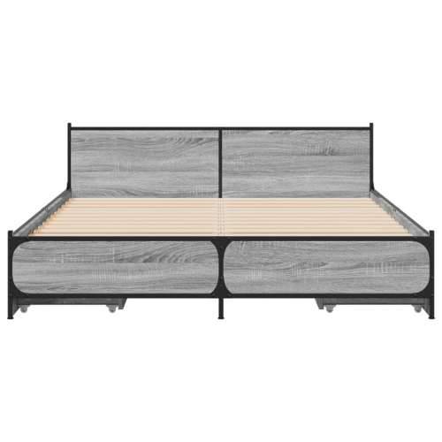 Okvir za krevet s ladicama boja sivog hrasta 135x190 cm - Sivi hrast sonoma 135 x 190 cm Cijena