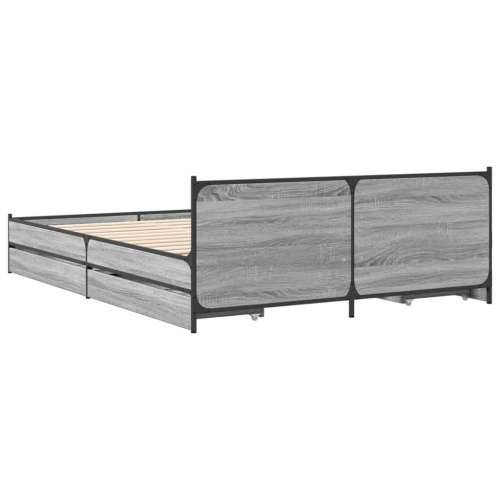 Okvir za krevet s ladicama boja sivog hrasta 135x190 cm - Sivi hrast sonoma 135 x 190 cm Cijena