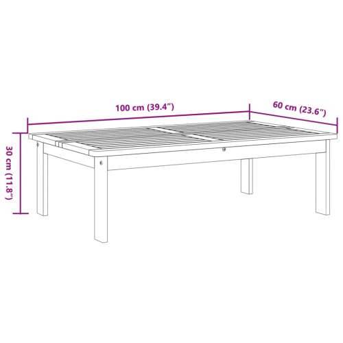 Vrtni stol 100 x 60 x 30 cm od masivnog bagremovog drva - Smeđa 1 stol Cijena