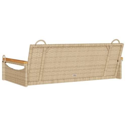 Klupa za ljuljanje bež 109 x 62 x 40 cm od poliratana - Bež 109 x 62 x 40 cm 1 Ne Cijena