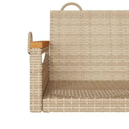 Klupa za ljuljanje bež 109 x 62 x 40 cm od poliratana - Bež 109 x 62 x 40 cm 1 Ne Cijena
