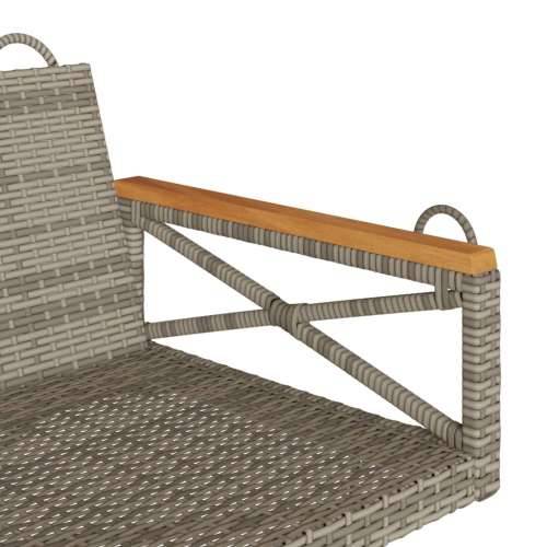 Klupa za ljuljanje siva 109 x 62 x 40 cm od poliratana Siva 62 x 109 x 40 cm 1 Ne Cijena