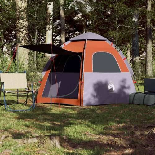 Šator s kabinom za kampiranje za 4 osobe brzo otpuštanje - Siva i narančasta 260 x 217 x 150 cm 1 Cijena