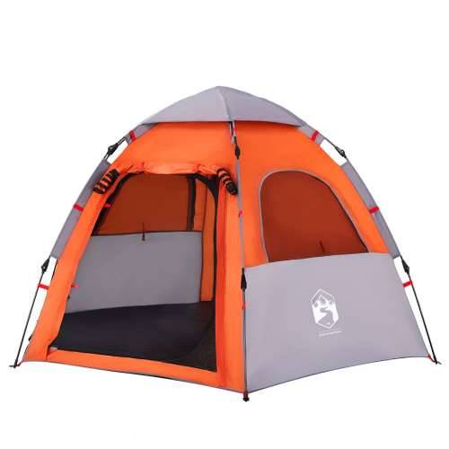 Šator s kabinom za kampiranje za 4 osobe brzo otpuštanje - Siva i narančasta 260 x 217 x 150 cm 1 Cijena
