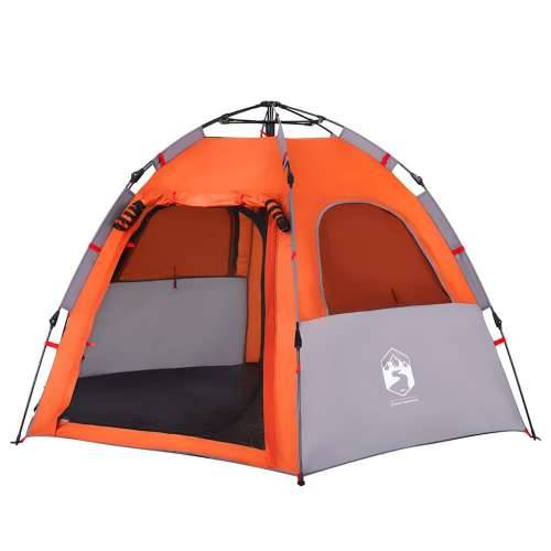 Šator s kabinom za kampiranje za 4 osobe brzo otpuštanje - Siva i narančasta 260 x 217 x 150 cm 1 Cijena