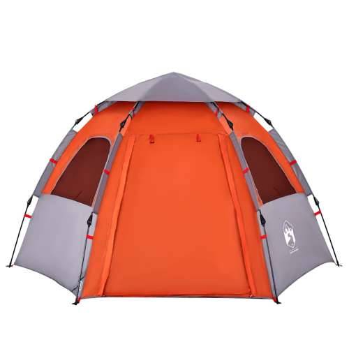 Šator s kabinom za kampiranje za 4 osobe brzo otpuštanje - Siva i narančasta 260 x 217 x 150 cm 1 Cijena