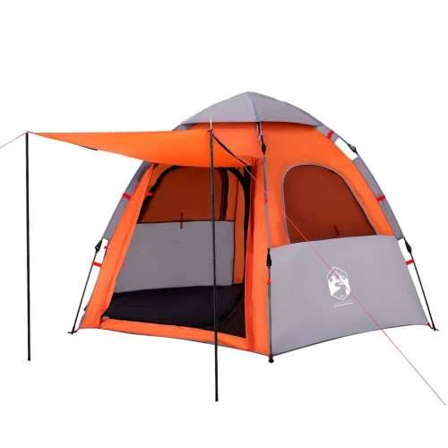 Šator s kabinom za kampiranje za 4 osobe brzo otpuštanje - Siva i narančasta 260 x 217 x 150 cm 1 Cijena