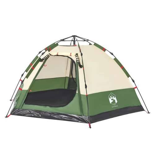 Šator s kabinom za kampiranje za 4 osobe zeleni brzo otpuštanje - Zelena 273 x 273 x 129 cm 1 Cijena