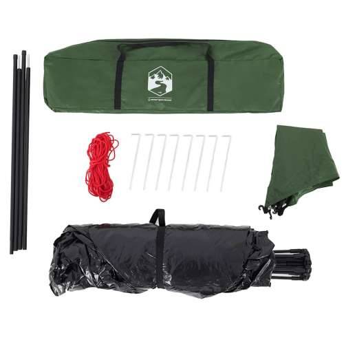 Šator s kabinom za kampiranje za 4 osobe zeleni brzo otpuštanje - Zelena 273 x 273 x 129 cm 1 Cijena