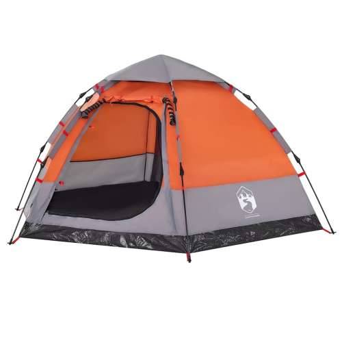 Šator s kabinom za kampiranje za 4 osobe brzo otpuštanje - Siva i narančasta 273 x 273 x 129 cm 1 Cijena