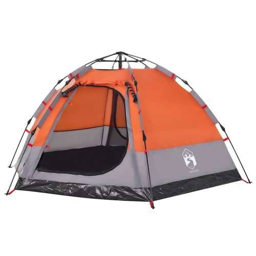 Šator s kabinom za kampiranje za 4 osobe brzo otpuštanje - Siva i narančasta 273 x 273 x 129 cm 1 Cijena