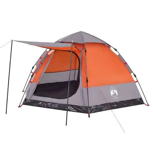 Šator s kabinom za kampiranje za 4 osobe brzo otpuštanje - Siva i narančasta 273 x 273 x 129 cm 1 Cijena