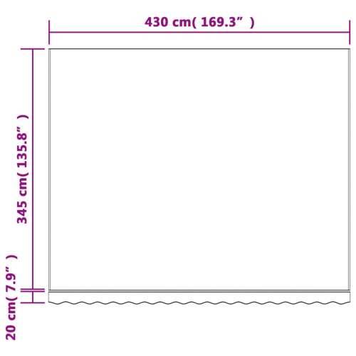 Platno za tendu - Zamjenska tkanina za tendu raznobojna prugasta 4,5x3,5 m - Plava i narančasta 450 x 350 cm 1 Cijena