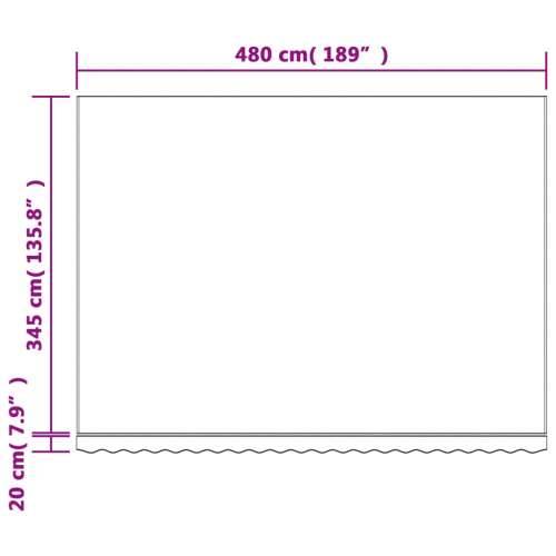 Platno za tendu - Zamjenska tkanina za tendu raznobojna prugasta 5 x 3,5 m - Narančasta i crna 500 x 350 cm 1 Cijena