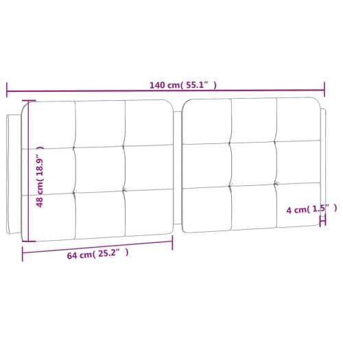 Jastuk za uzglavlje crno-bijeli 140 cm od umjetne kože - Crno-bijelo 140 cm 1 Cijena