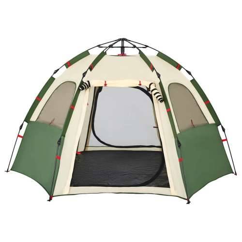Šator s kabinom za kampiranje za 4 osobe zeleni brzo otpuštanje - Zelena 260 x 217 x 150 cm 1 Cijena