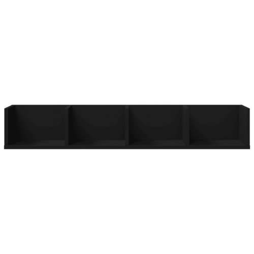 Zidni ormarići 2 kom crni 99x18x16,5 cm od konstruiranog drva - Crna 99 x 18 x16,5 cm 2 1 Cijena