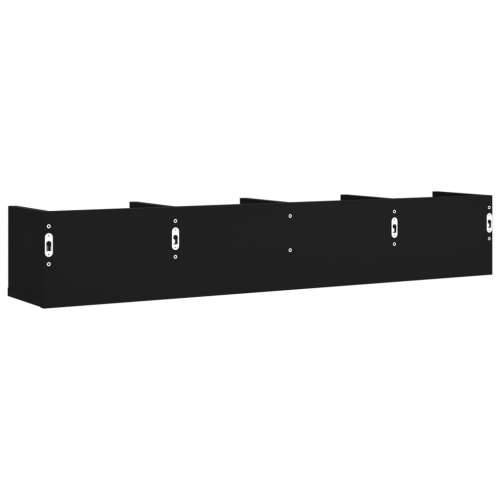 Zidni ormarići 2 kom crni 99x18x16,5 cm od konstruiranog drva - Crna 99 x 18 x16,5 cm 2 1 Cijena