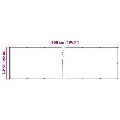 Balkonski zaslon za privatnost bijeli 500 x 90 cm PVC - Bijela 500 x 90 cm 1 Cijena