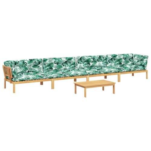 5-dijelna set vrtnih sofa od paleta s jastucima od drva bagrema - Zelena 1 2x kutna + 2x srednja + stol Svjetlosmeđa Cijena