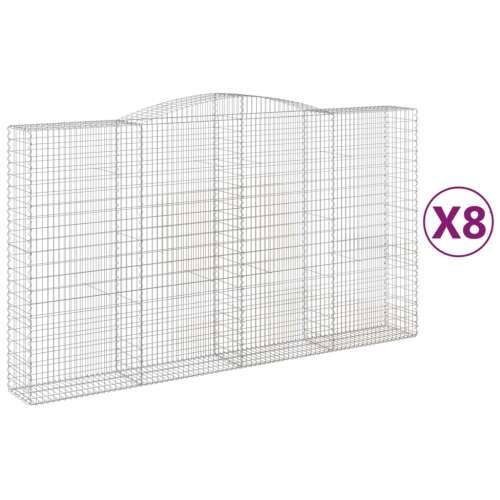 Lučne gabionske košare 8 kom 400x50x220/240cm pocinčano željezo - 400 x 50 x 220/240 cm 8 Cijena