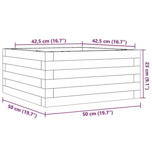 Vrtna sadilica bijela 50 x 50 x 23 cm od masivne borovine - Bijela 50 x 50 x 23 cm 1 Cijena
