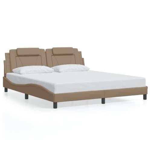 Okvir kreveta LED boja cappuccina 180 x 200 cm od umjetne kože - Boja cappuccina 180 x 200 cm Cijena
