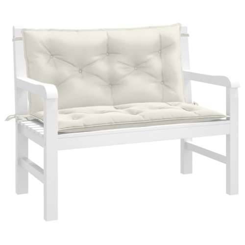 Jastuci za vrtnu klupu 2 kom krem 100x50x7 cm od tkanine prošarana krem 100 x 50 x 7 cm 1 Cijena
