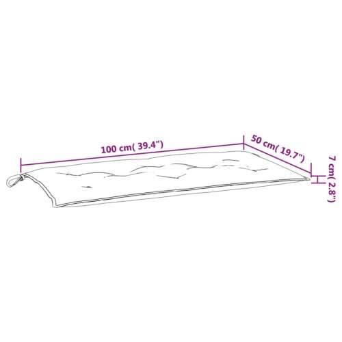 Jastuci za vrtnu klupu 2 kom krem 100x50x7 cm od tkanine prošarana krem 100 x 50 x 7 cm 1 Cijena