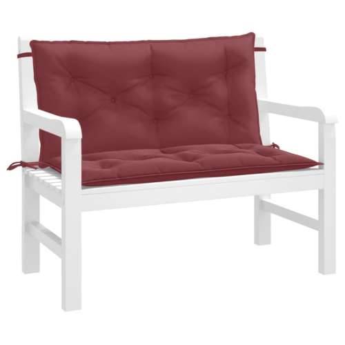Jastuci za vrtnu klupu 2 kom Crvena vina 100x50x7 cm tkanina - prošarana crvena boja vina 100 x 50 x 7 cm 1 Cijena