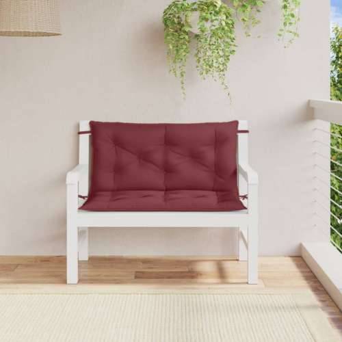 Jastuci za vrtnu klupu 2 kom Crvena vina 100x50x7 cm tkanina - prošarana crvena boja vina 100 x 50 x 7 cm 1 Cijena