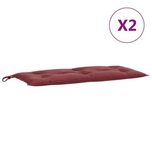 Jastuci za vrtnu klupu 2 kom Crvena vina 100x50x7 cm tkanina - prošarana crvena boja vina 100 x 50 x 7 cm 1 Cijena