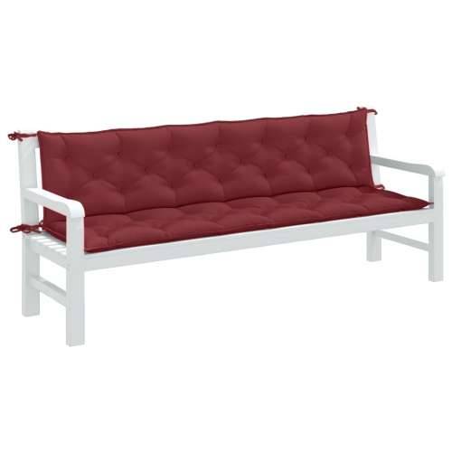 Jastuci za vrtnu klupu 2 kom Crvena vina 200x50x7 cm tkanine - prošarana crvena boja vina 200 x 50 x 7 cm 1 Cijena