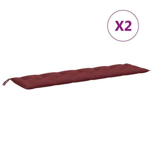 Jastuci za vrtnu klupu 2 kom Crvena vina 200x50x7 cm tkanine - prošarana crvena boja vina 200 x 50 x 7 cm 1 Cijena