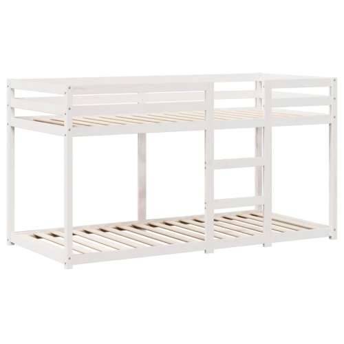 Krevet na kat s krovom bijeli 90 x 200 cm od masivne borovine - Bijela 90 x 200 cm Cijena
